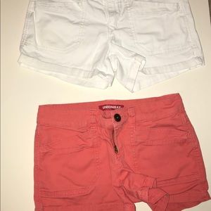 Juniors Unionbay coral and white shorts